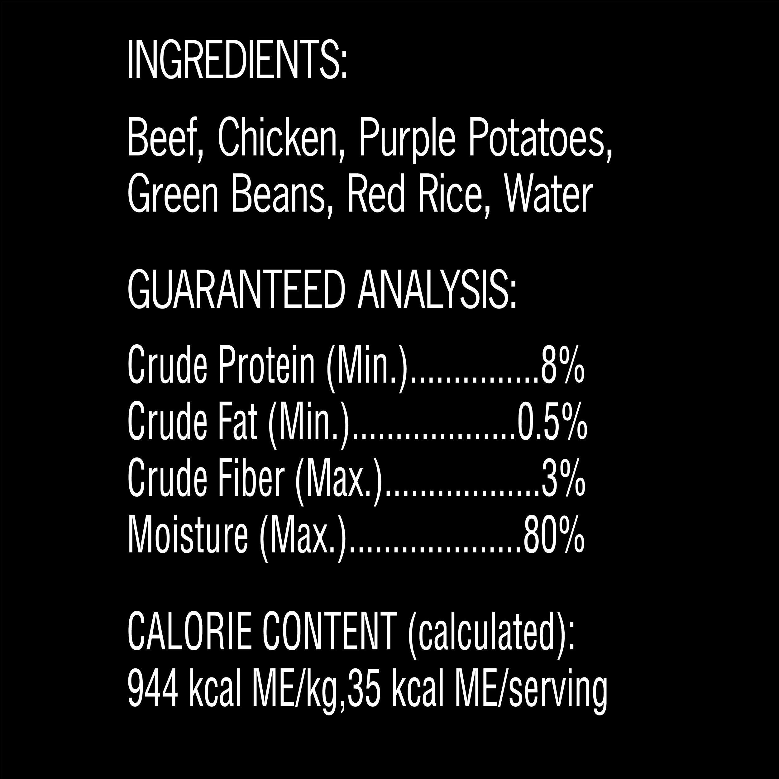 CESAR SIMPLY CRAFTED Adult Soft Wet Dog Food Meal Topper - Beef & Chicken Recipe with Purple Potatoes, Green Beans & Red Rice - 1.3 oz Tubs (Pack of 10) - Perfect for Picky Eaters & Senior Dogs