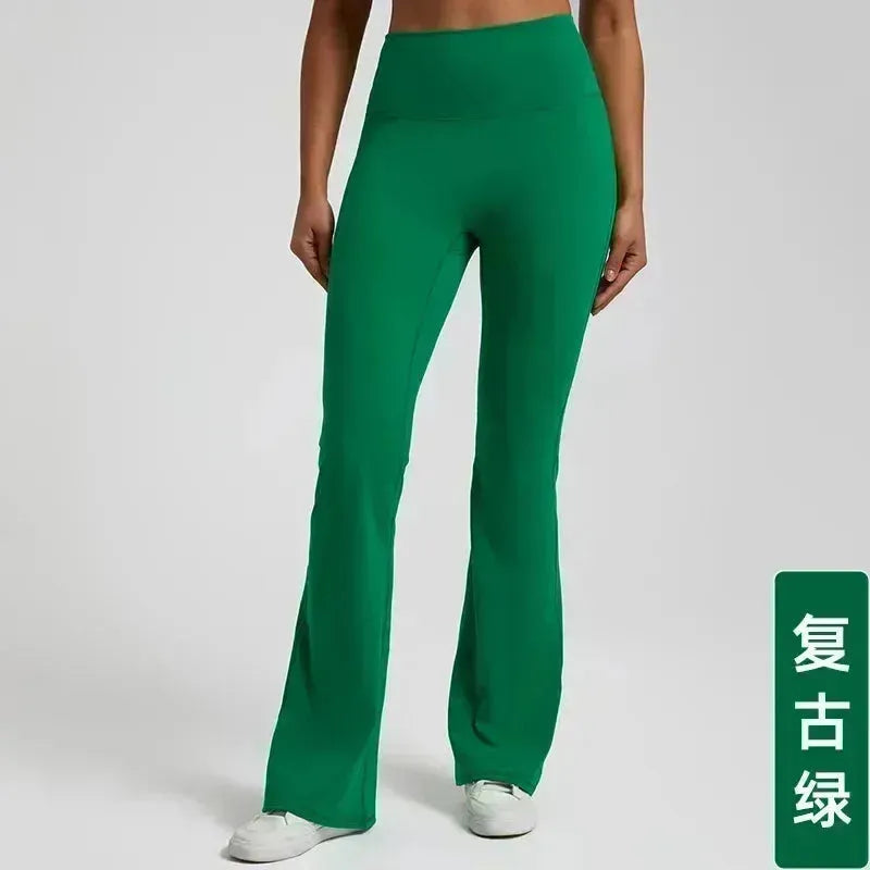 Women's Low Rise Flare Yoga Pants - High Waisted Wide Leg Athletic Leggings for Sports, Fitness & Dance | Perfect for Gym, Running, Outdoor & Casual Wear