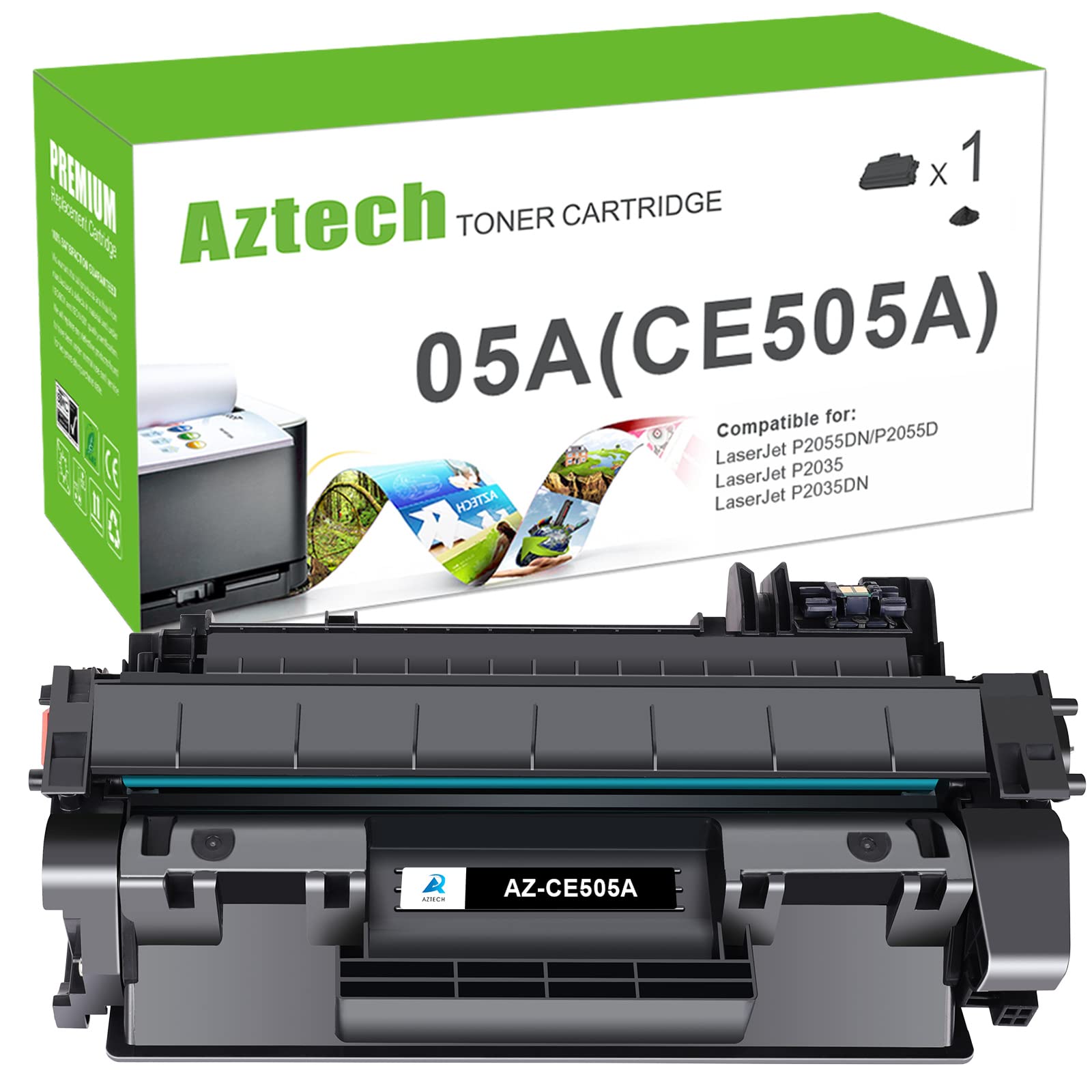 Compatible HP 05A CE505A Toner Cartridge Replacement for HP P2035 P2055DN P2035N Printers - High Yield Black (1-Pack) - Perfect for Home Office & Small Business Printing Needs