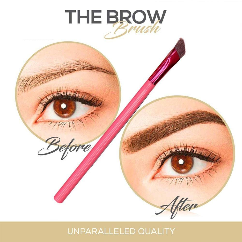 Angled Liner Brush for Eyebrows & Eyeliner - Ultra Thin Precision Makeup Brush for Detailed Eyebrow Filling & Winged Eyeliner - Professional Flat Angled Brush for Liquid, Gel & Powder Makeup - Perfect for Everyday Makeup & Special Occasions