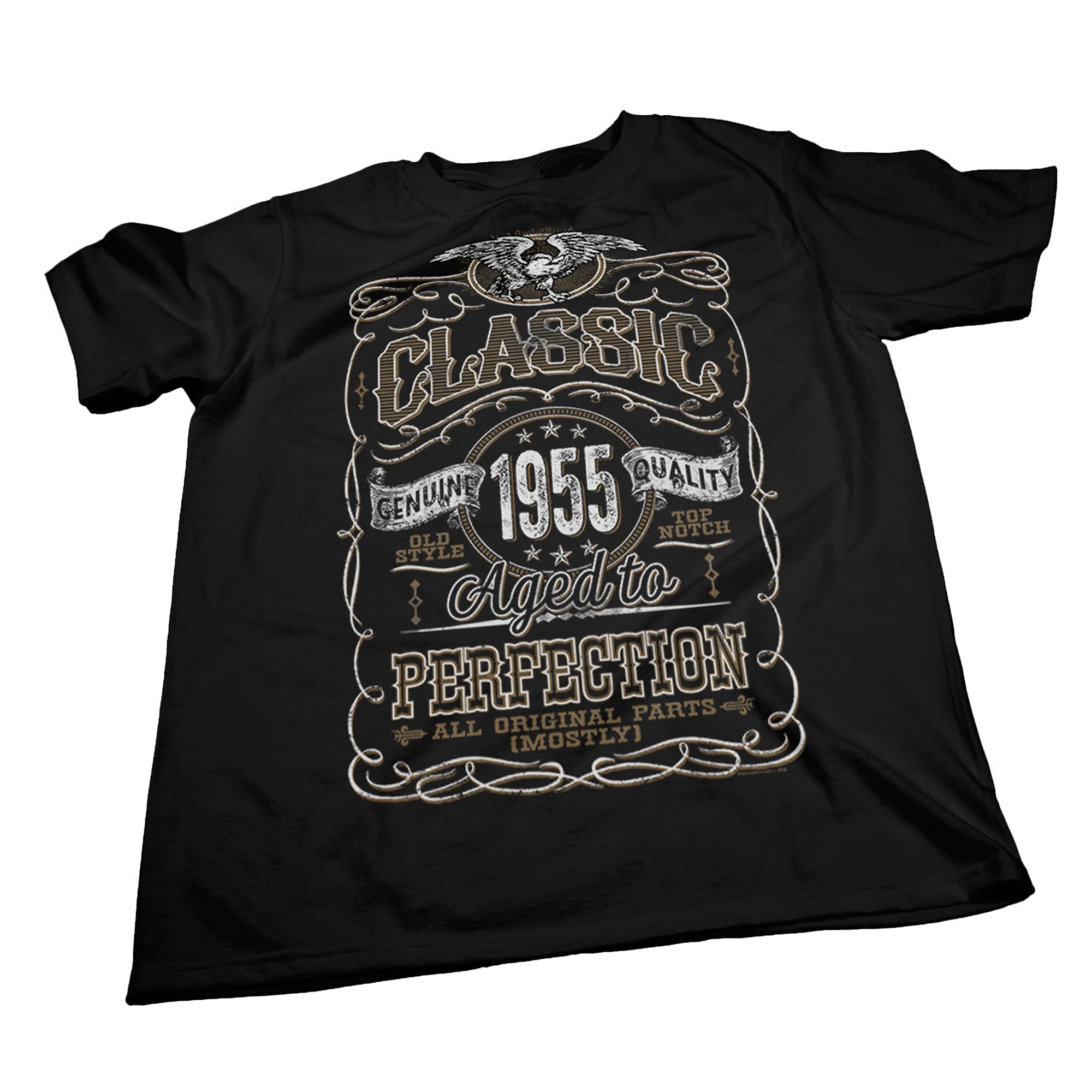Classic 1955 Vintage 70th Birthday Gift T-Shirt for Men - Aged to Perfection - Perfect for Milestone Celebrations & Birthday Parties