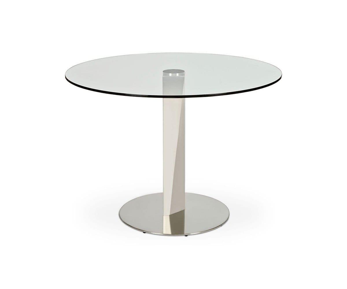 Vispa Round Dining Table - 42 Inch Modern Wood Kitchen Table for 4-6 People - Perfect for Small Spaces, Breakfast Nook & Cozy Family Meals