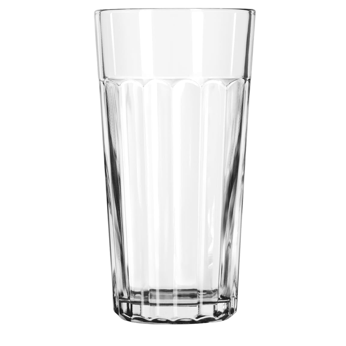 Libbey 15645 Duratuff 24oz Panel Tumbler Glass - Shatter-Resistant Drinkware for Iced Tea, Soda & Cocktails - Perfect for Restaurants, Bars & Home Entertaining