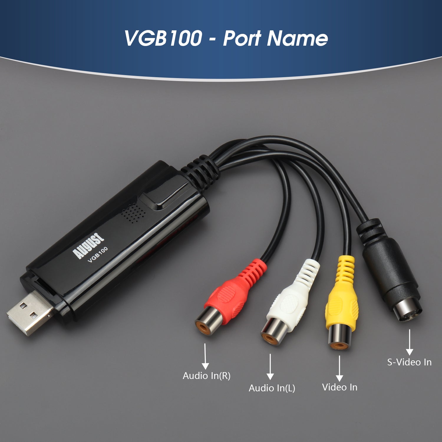 Refurbished VHS to DVD Converter - VGB100 Video Capture Card for Windows | Transfer VHS, Hi8 Tapes to Digital | Perfect for Home Movies & Archiving Old Videos