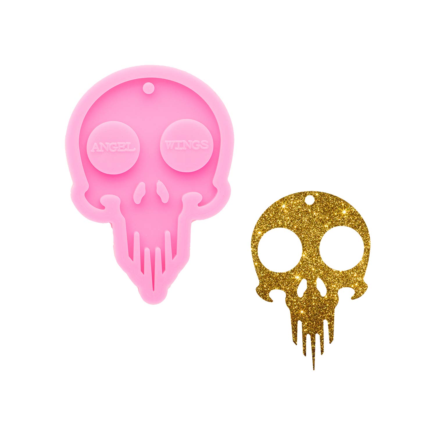 Halloween Skull Silicone Molds for Resin Keychains & Jewelry Making - DIY Epoxy Craft Molds for Necklaces, Charms (Perfect for Halloween Decorations & Gothic Accessories)