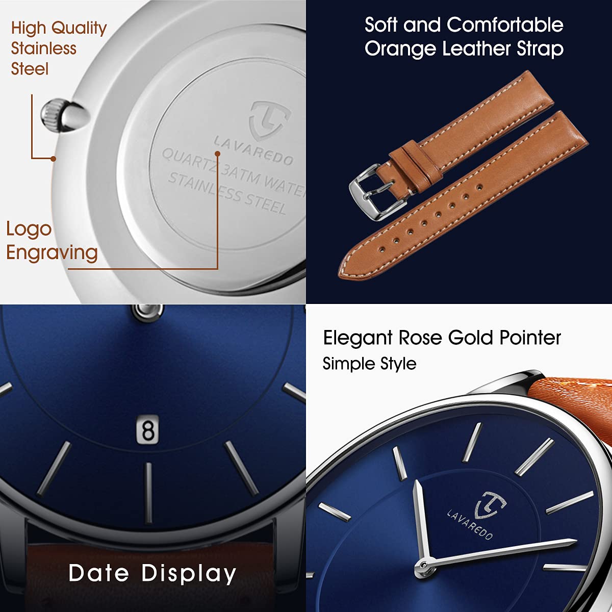 BEN NEVIS Men's Minimalist Analog Watch with Date & Leather Strap - Stylish Fashion Timepiece for Business, Casual & Everyday Wear