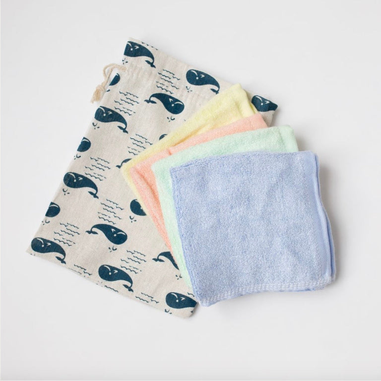 Boofa Bamboo Washcloths - Soft & Eco-Friendly Reusable Towels for Face, Body & Baby Care | Gentle Exfoliation & Spa Day Essential