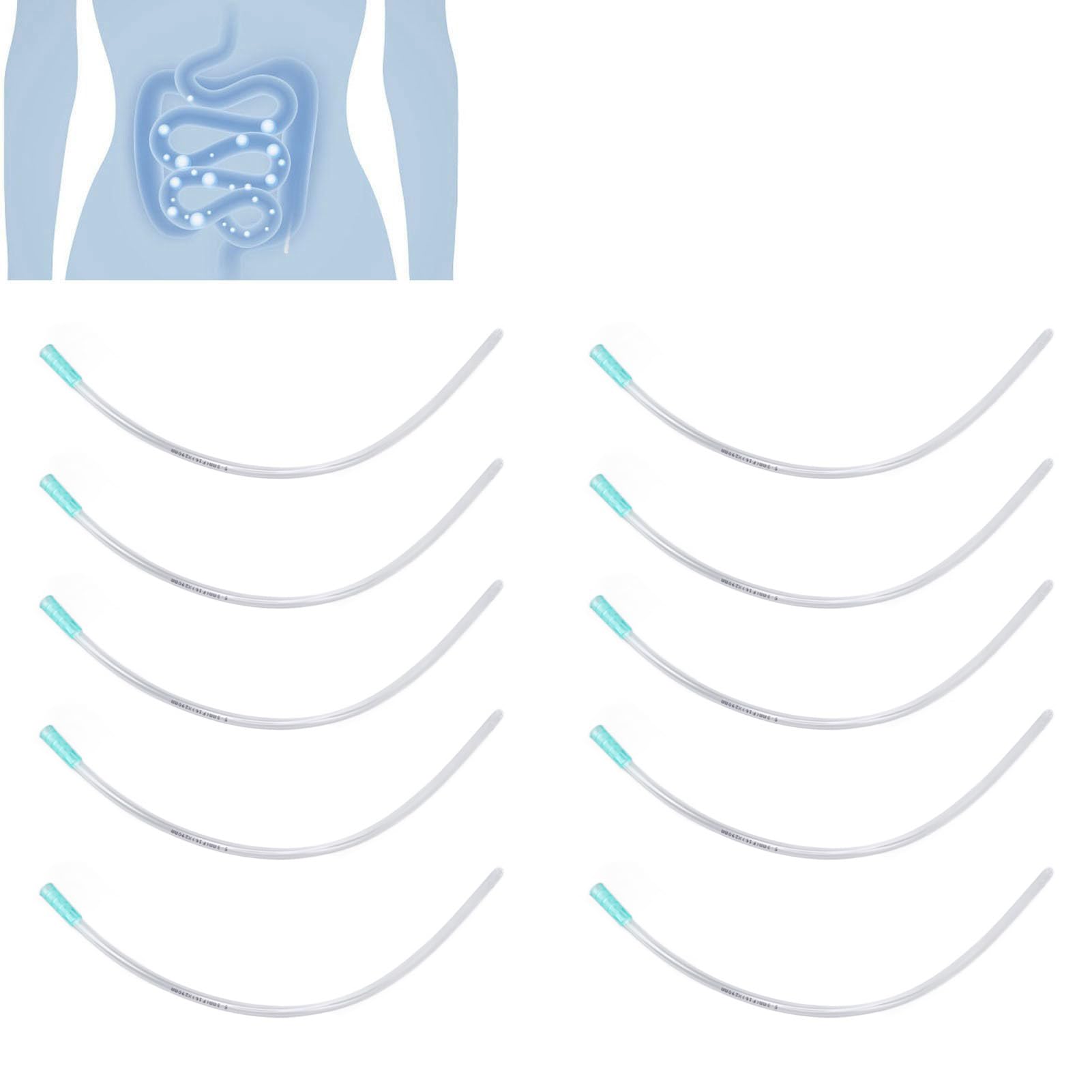10-Piece PVC Inlet Hose Kit for Colon Cleansing & Irrigation - Disposable Toilet Accessories