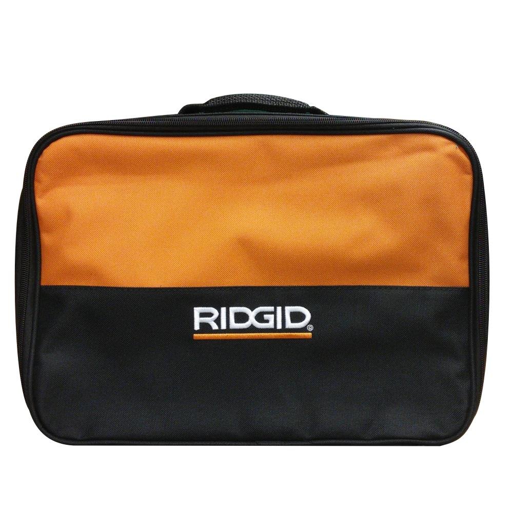RIDGID 902048009 Heavy Duty Contractor Tool Bag 13.5 x 9.5 x 4.5 Inches - Durable Storage for X4 Impact Driver, Charger, Batteries & Power Tools - Perfect for Construction Sites, Workshops & DIY Projects