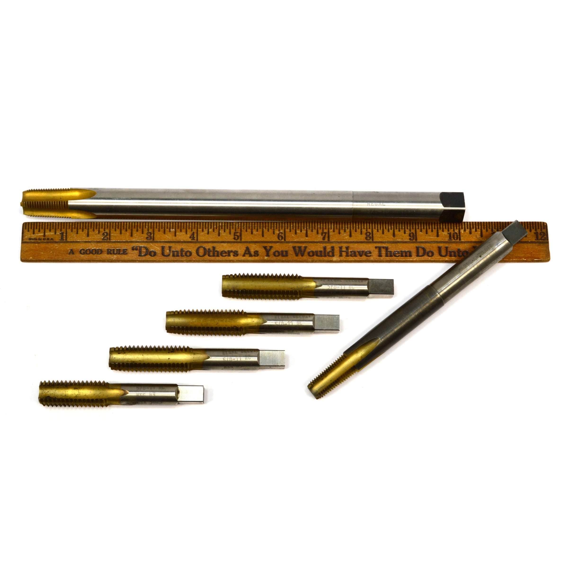 6-Piece Used REGAL BELOIT TAP Set - Mixed NPT & HC Taps (1/4