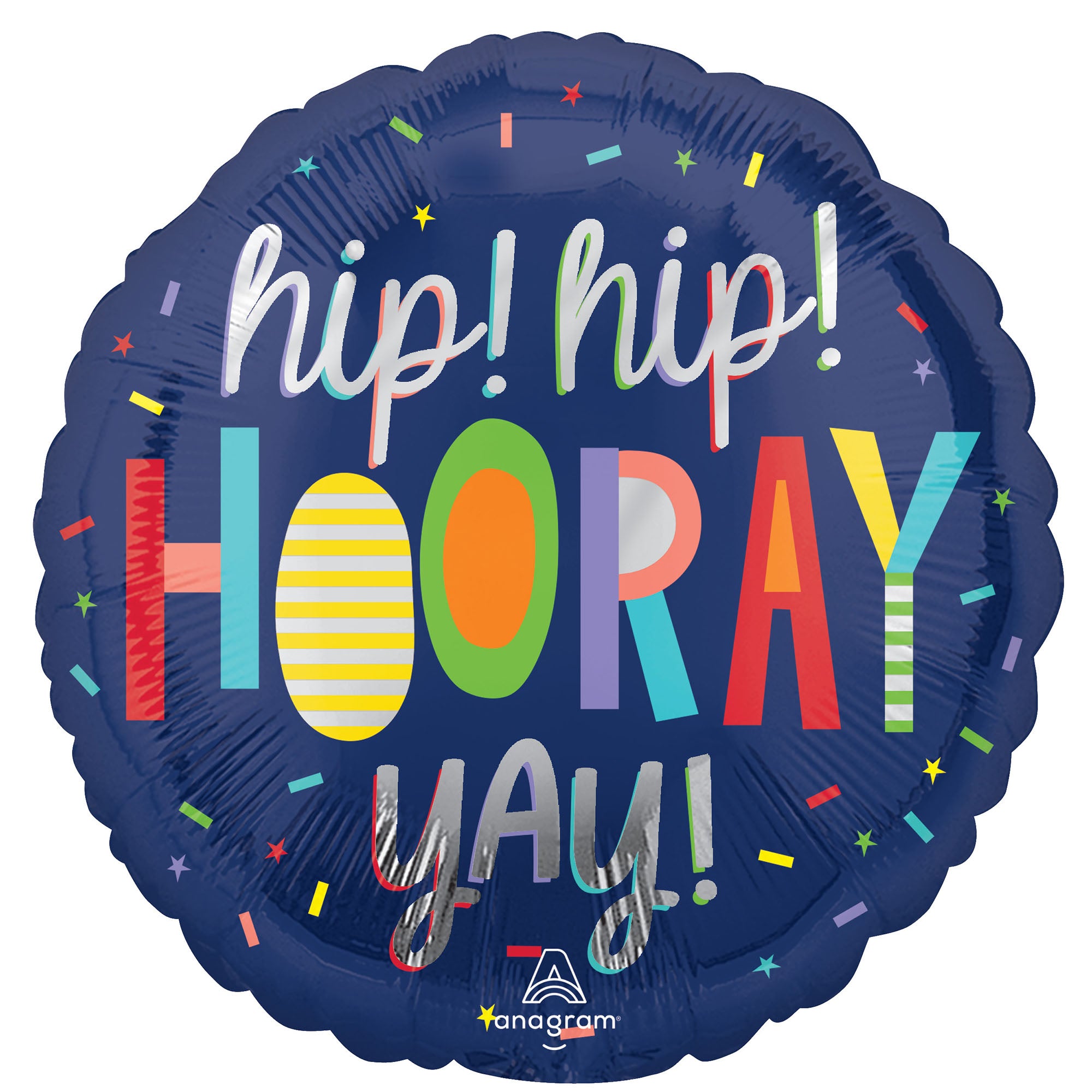 45cm Standard HX Hooray! Foil Balloon - Birthday Party Decorations, Baby Shower, Graduation Celebration, Wedding Anniversary Decor