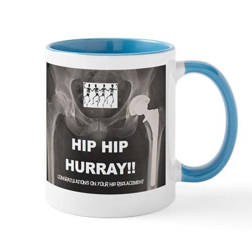 White/Blue Inside - Hip Hip Hurray Congratulations On Your Hip Repla
