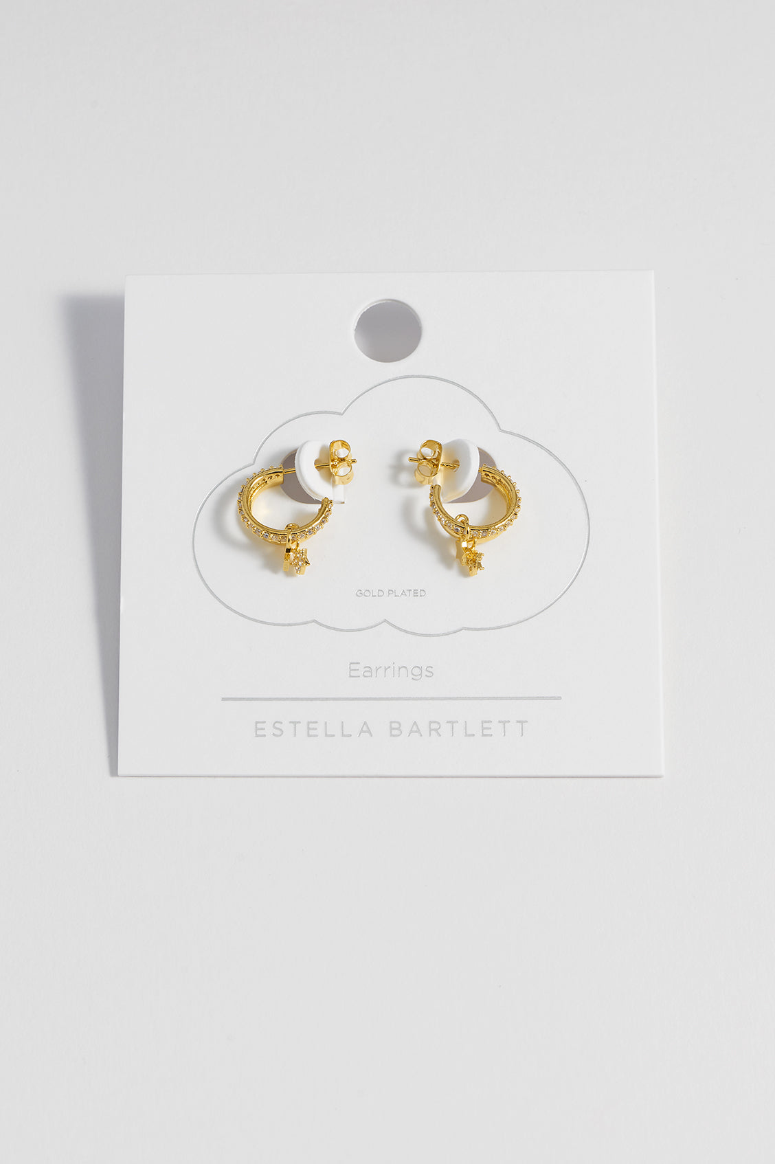 Duo Pave Star Hoop Earrings - Elegant Cubic Zirconia Stud & Drop Earrings for Women | Perfect for Parties, Weddings & Everyday Wear