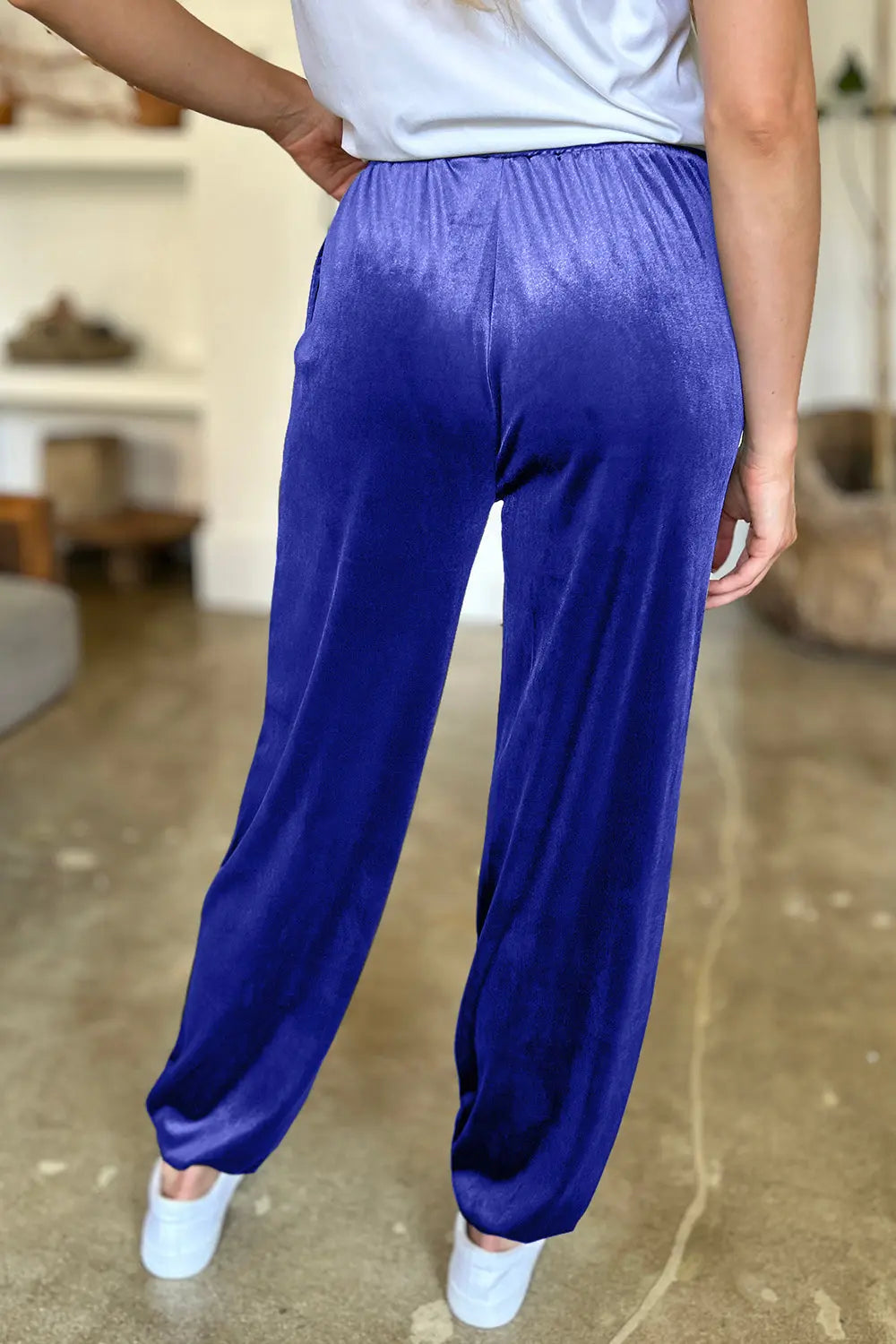 Comfortable Stretch Pocketed Elastic Waist Joggers for Women - Soft Lounge Pants for Running, Yoga & Casual Wear
