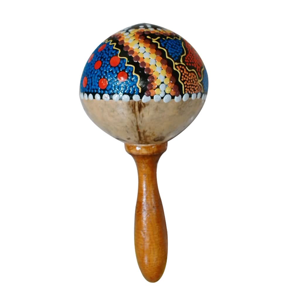 Premium Coconut Shell Sand Hammer Hand Rattle - Natural Percussion Instrument for Music Lovers, Kids & Therapists - Perfect for Rhythm Practice, Sound Therapy & Early Childhood Education