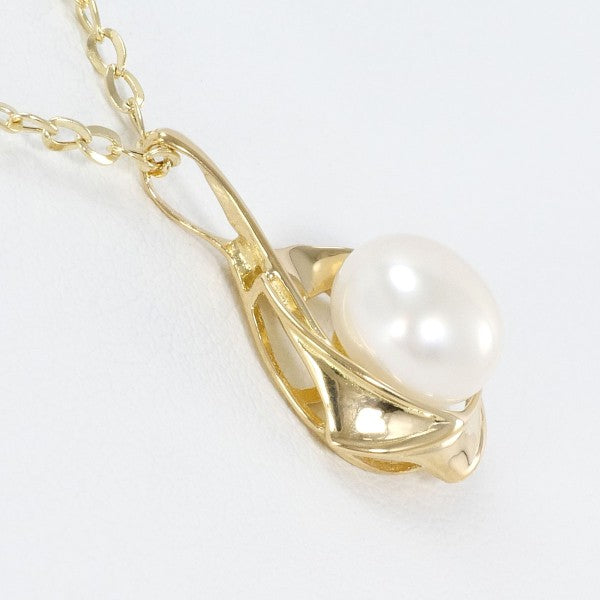 18K Yellow Gold Pearl Necklace for Women - Elegant Cultured Pearl Jewelry Gift for Wedding, Anniversary & Special Occasions