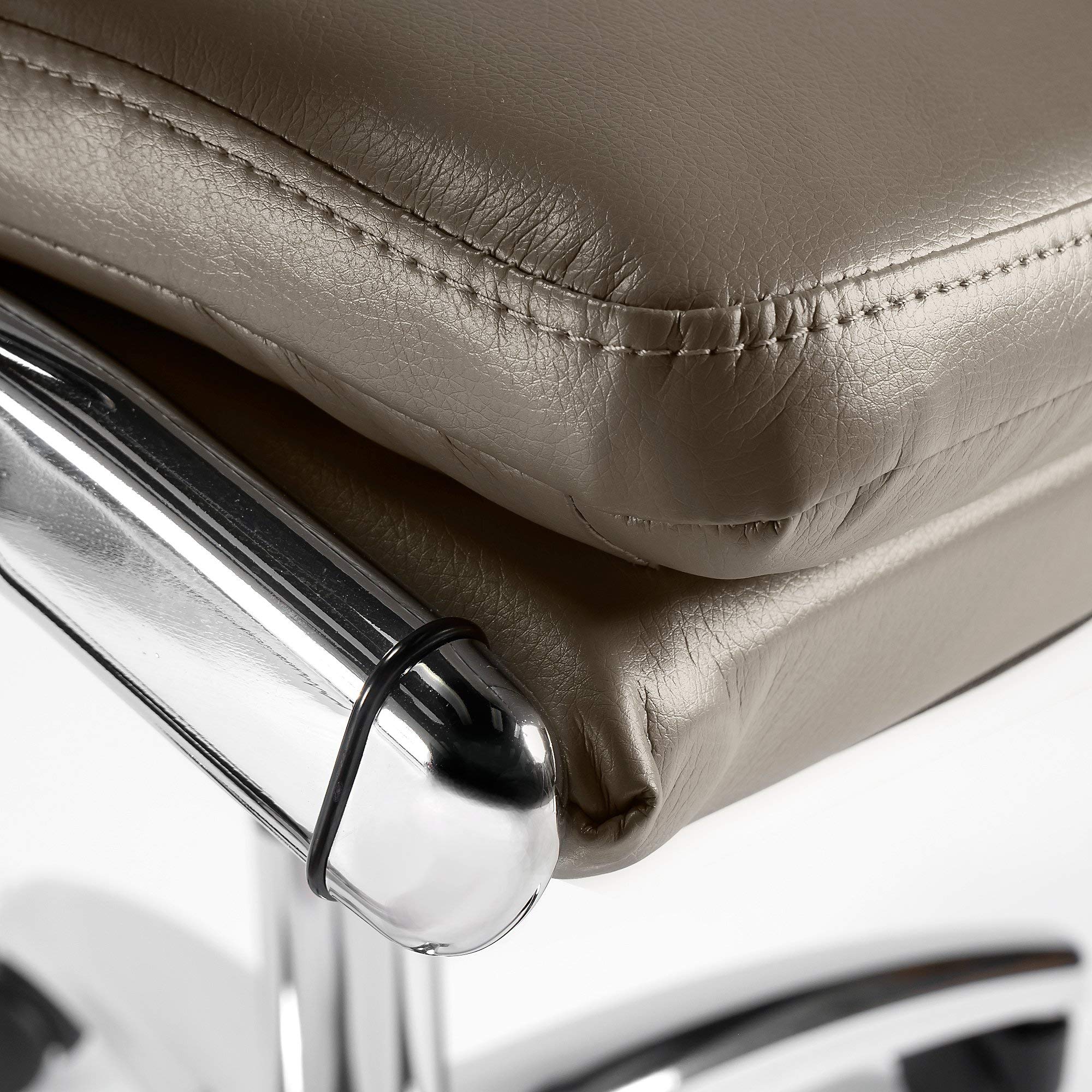 Bush Business Furniture Echo High Back Leather Executive Chair - Washed Gray, Ergonomic Office Chair for Home & Professional Workspaces - Perfect for Long Hours at Computer Desk, Conference Rooms & Executive Offices