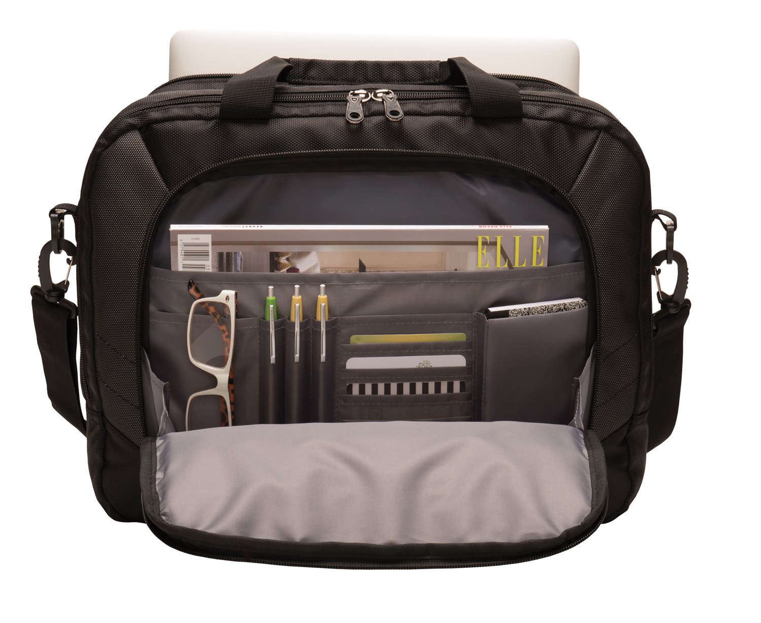 Peace Frogs Laptop Bag - Stylish Black Computer Bag for Work, Travel & School | Durable & Functional Design