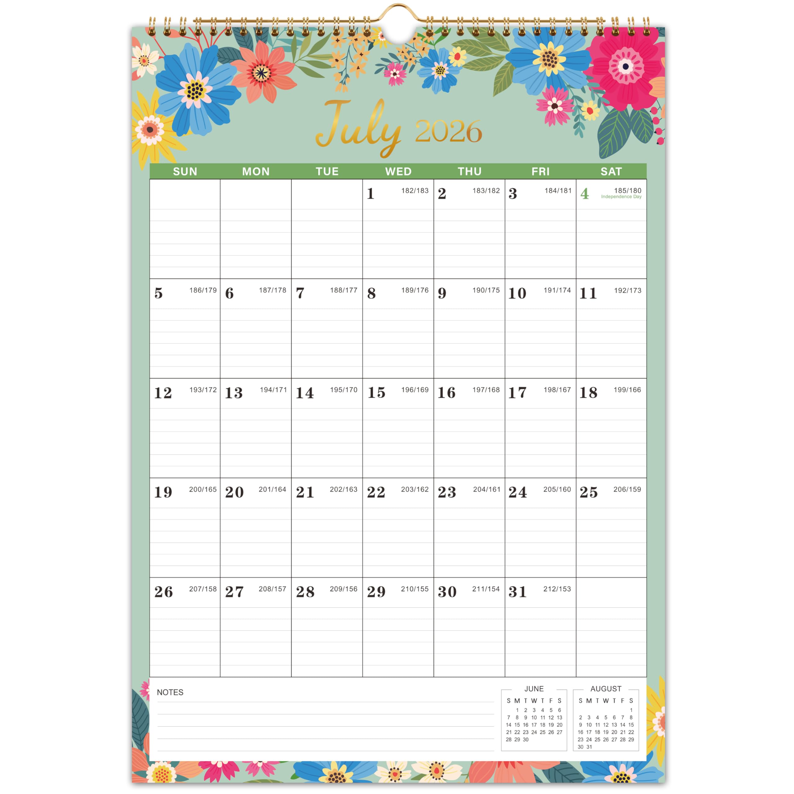 2025-2026 Wall Calendar - 18 Month Large Planner (July 2025-December 2026) | 12