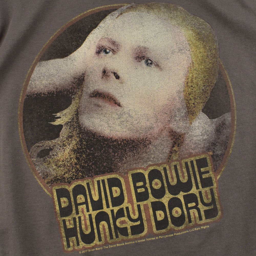 David Bowie Hunky Dory Vintage Rock Album Graphic T-Shirt with Bonus Stickers - 70s Music Fan Gift, Concert Outfit & Retro Fashion Statement