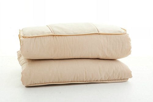 ALIBO Beige Lightweight Washable Travel Blanket Pillow - Foldable Quillow 14.1×14.1 Inches - Perfect for Airplane, Car, Office Naps & Home Decor