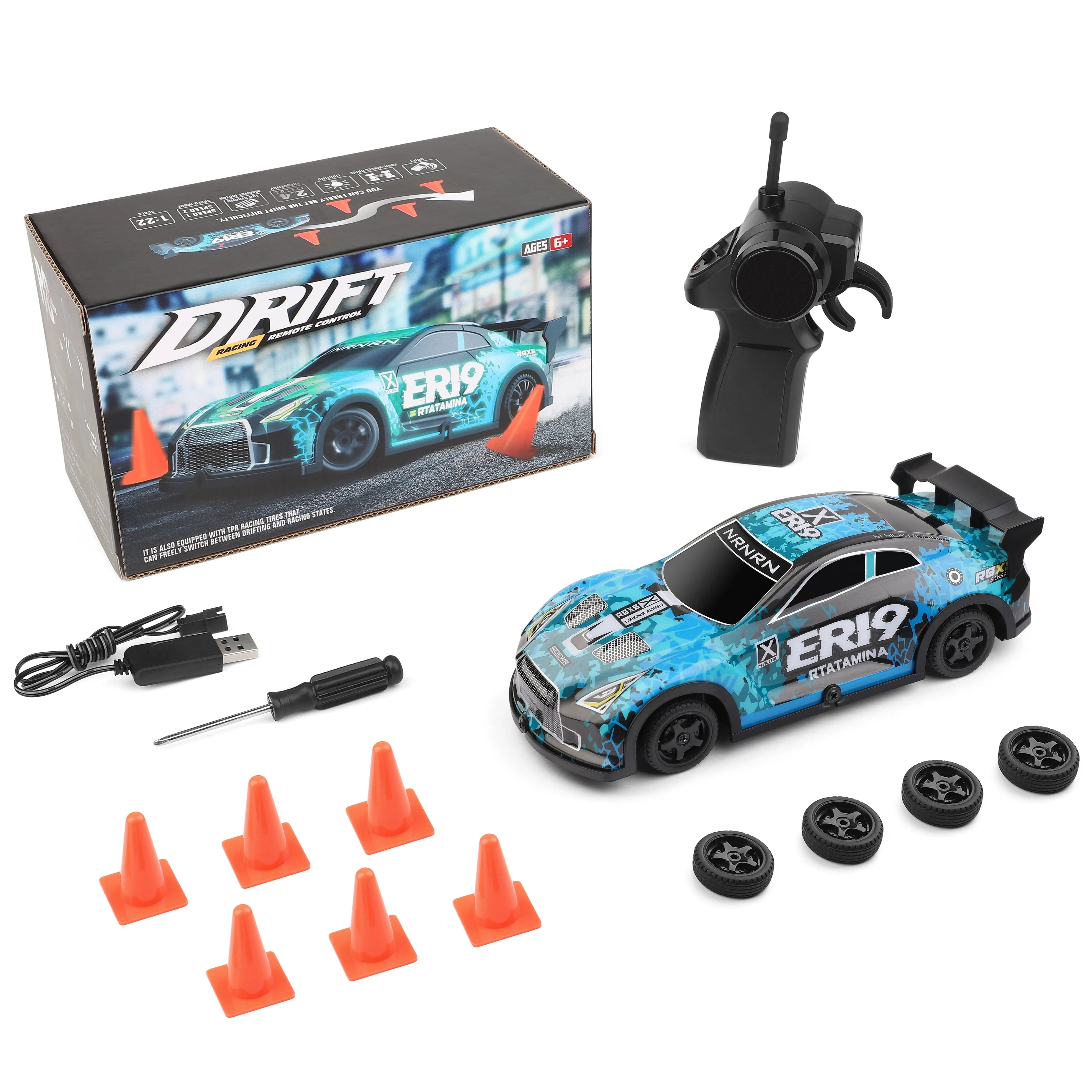 WLTOYS 22206 1/22 Scale 2.4G 4WD RC Car with LED Shell - 15km/h High Speed Remote Control Toy for Kids & Adults - Perfect for Indoor Racing, Backyard Driving & Off-Road Adventures