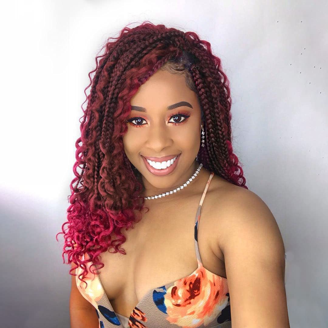 14 Inch Goddess Box Braids Crochet Hair - 3X Bohemian Crochet Box Braids with Curly Ends | Synthetic Hair Extensions (Pack of 8) | Perfect for Protective Styles, Natural Hair Care, and Everyday Fashion