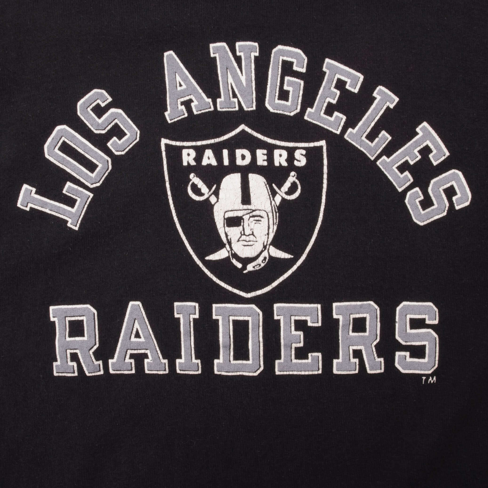 Vintage Champion NFL Los Angeles Raiders 2/3 Sleeves Tee Shirt 1980s Small USA - Retro Football Fan Gift & Game Day Outfit