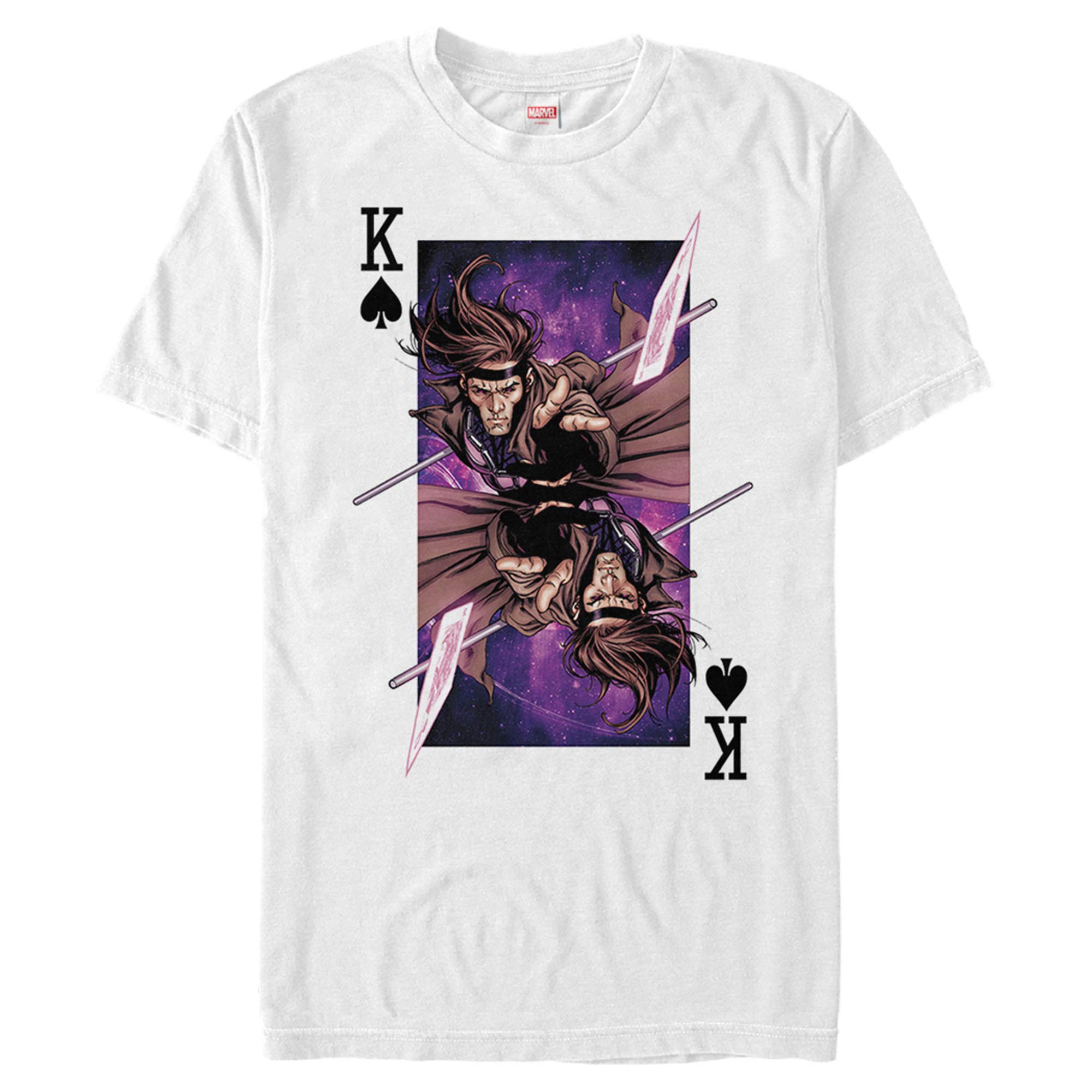 Marvel X-Men Gambit Playing Card Graphic T-Shirt for Men | Cool Superhero Tee | Perfect for Comic Con, Cosplay & Casual Wear