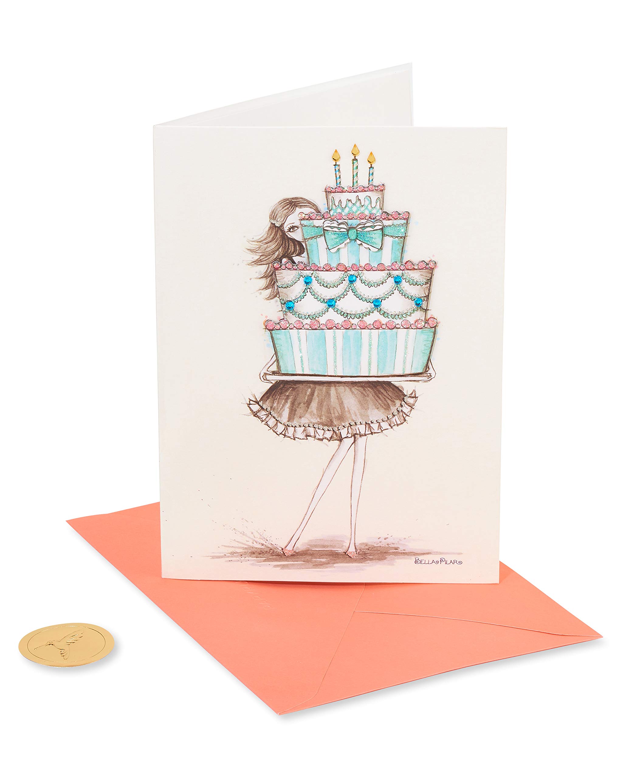 Papyrus Birthday Card for Her - Elegant Floral Design by Bella Pilar | Perfect for Wives, Moms & Best Friends | Birthday Wishes, Anniversary & Special Occasions