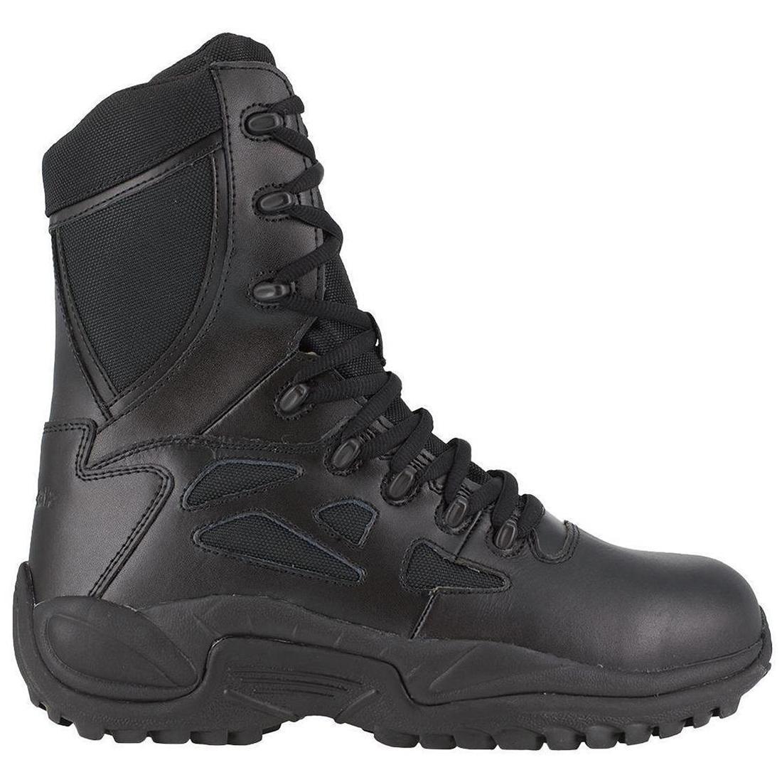 Rapid Response RB 8-Inch Composite Toe Tactical Work Boots for Men - Black Safety Shoes for Construction, Hiking & Outdoor Work - ASTM F2413 Certified