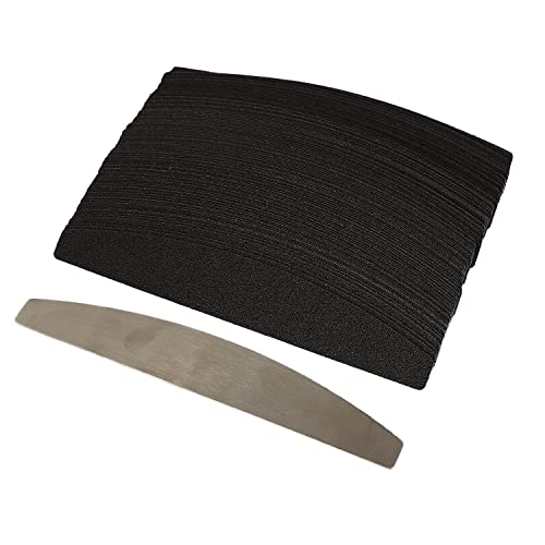 A K Homes - 100pcs Half Moon Nail Files for Professional Nail Salons & Home Manicures - Durable Nail Care Tools for Shaping, Buffing & Smoothing Nails