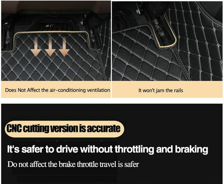 Custom 3D Car Floor Mats for Sedan, SUV & Sports Cars - Premium Artificial Leather Vehicle Mats with Red Patchwork Stripes | Perfect Fit for All Car Models | Ideal for Road Trips, Daily Commute & Car Protection