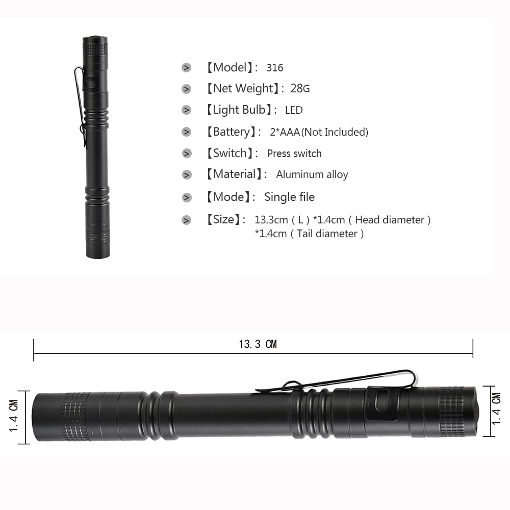 MVIOCS 3 Pack Mini Red LED Pen Flashlights - Waterproof Pocket Flashlight with Clip for Work, Astronomy, Aviation & Night Observation - Compact Red Light for Emergency, Camping, Hiking & Outdoor Adventures