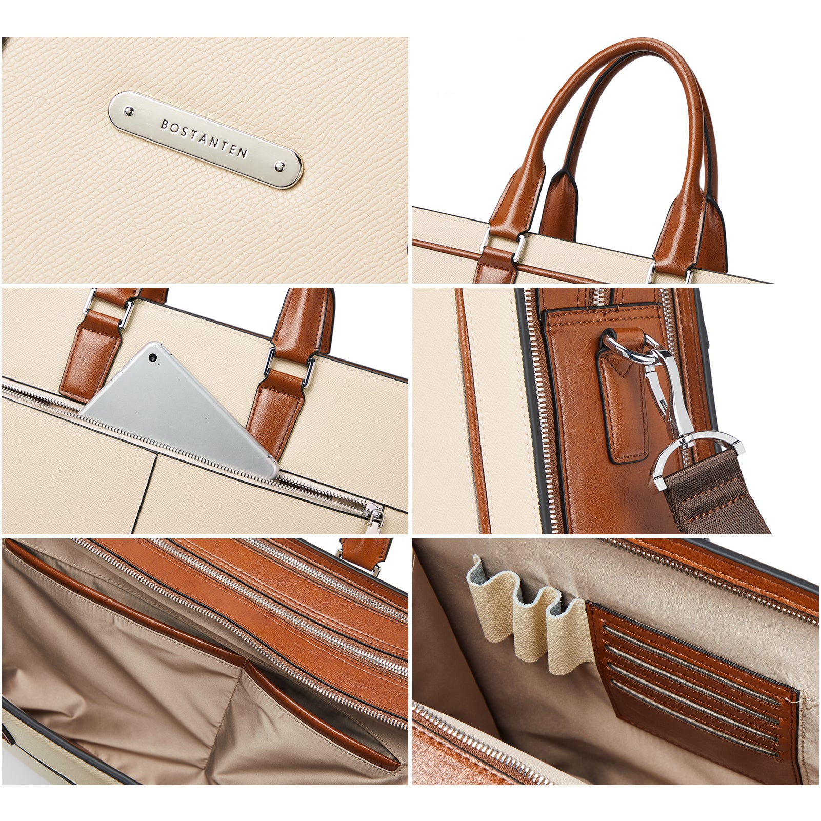Carol Designer Briefcase for Women - Premium Italian Leather Business Bag - Perfect for Office, Work, and Professional Meetings