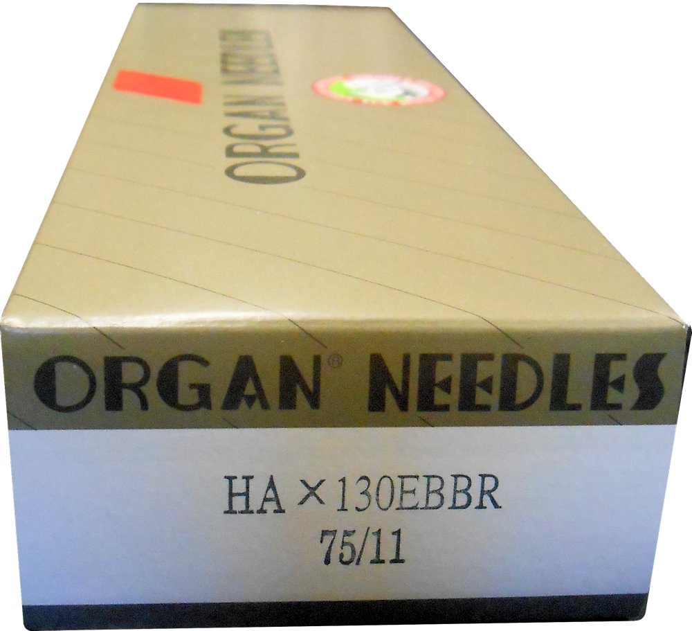 Organ HAx130EBBR Embroidery Machine Needles Size 11/75 (100 Pack) - Premium Quality Needles for Brother, Singer & Janome Machines - Perfect for Quilting, Sewing & Embroidery Projects