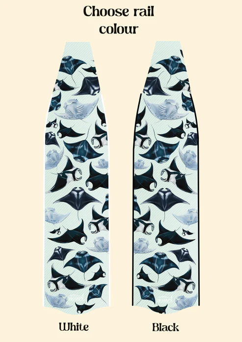 Divermon Manta Free Diving Fins - Premium Composite Soft Blades for Spearfishing & Snorkeling | Perfect for Ocean Exploration & Underwater Photography