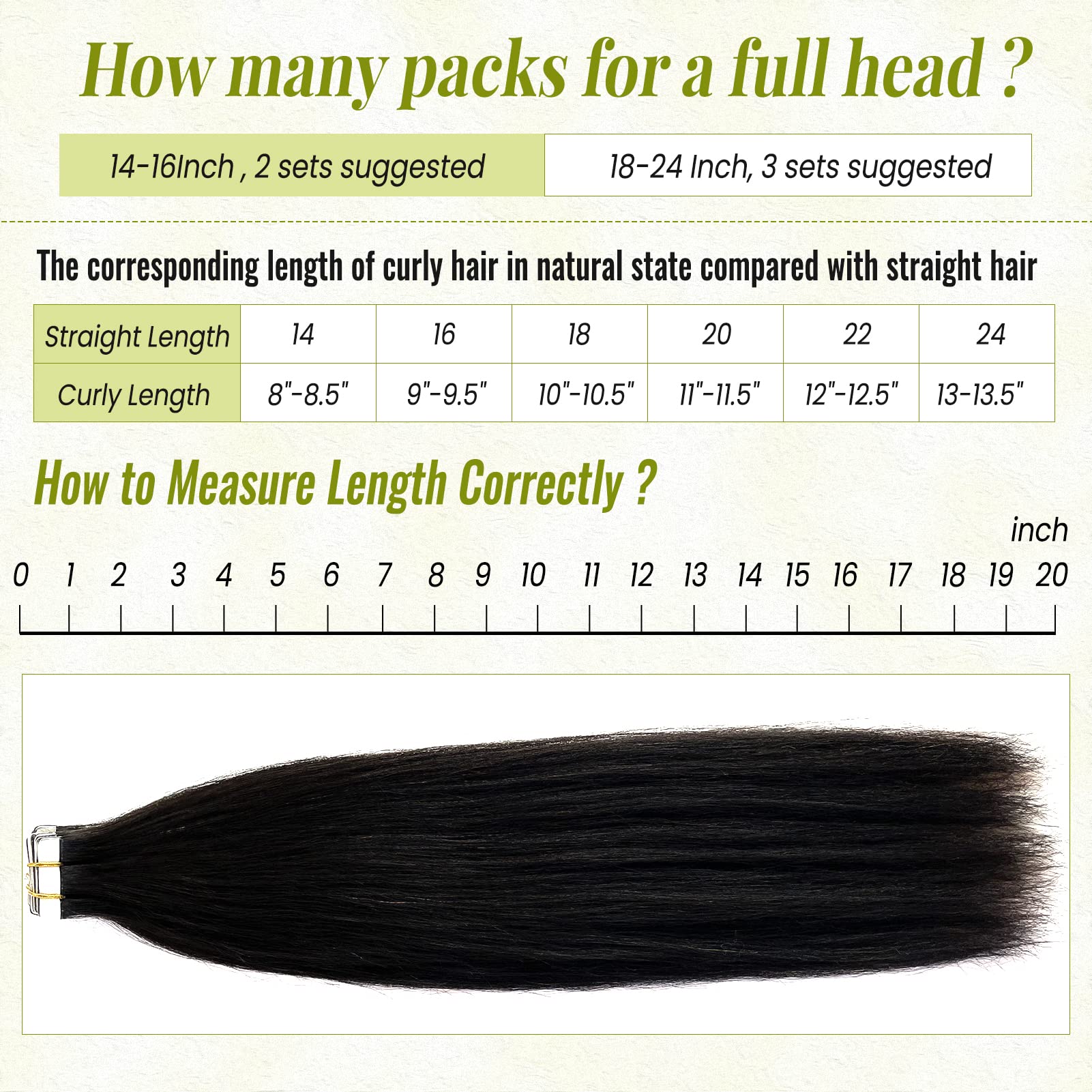 Premium 18-Inch Yaki Straight Tape-In Human Hair Extensions - 20PCS Double Sided Invisible Seamless Weft (50G) for Black Women - Natural Black Real Human Hair for Daily Styling & Special Occasions