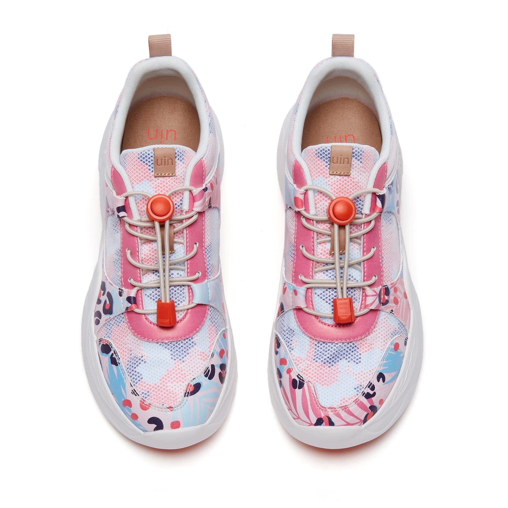 UIN Women's Chunky Fashion Sneakers - Comfortable Walking Shoes with Artistic Paint Design | Casual Dad Shoes for Travel & Everyday Wear (Size 5) | Perfect for Street Style, Work Commute & Vacation Outfits
