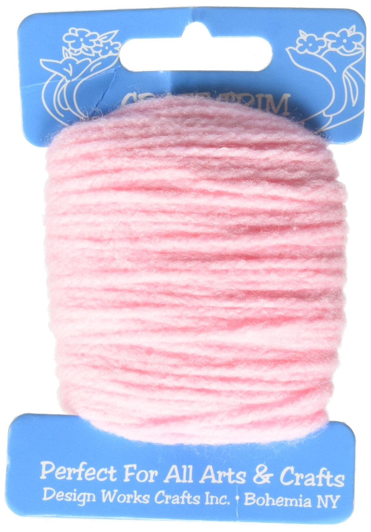 Design Works Crafts Light Pink Yarn Card - Premium Handmade Crochet Card for DIY Knitting, Gift Wrapping & Scrapbooking - Perfect for Crafters, DIY Enthusiasts & Home Decor Projects