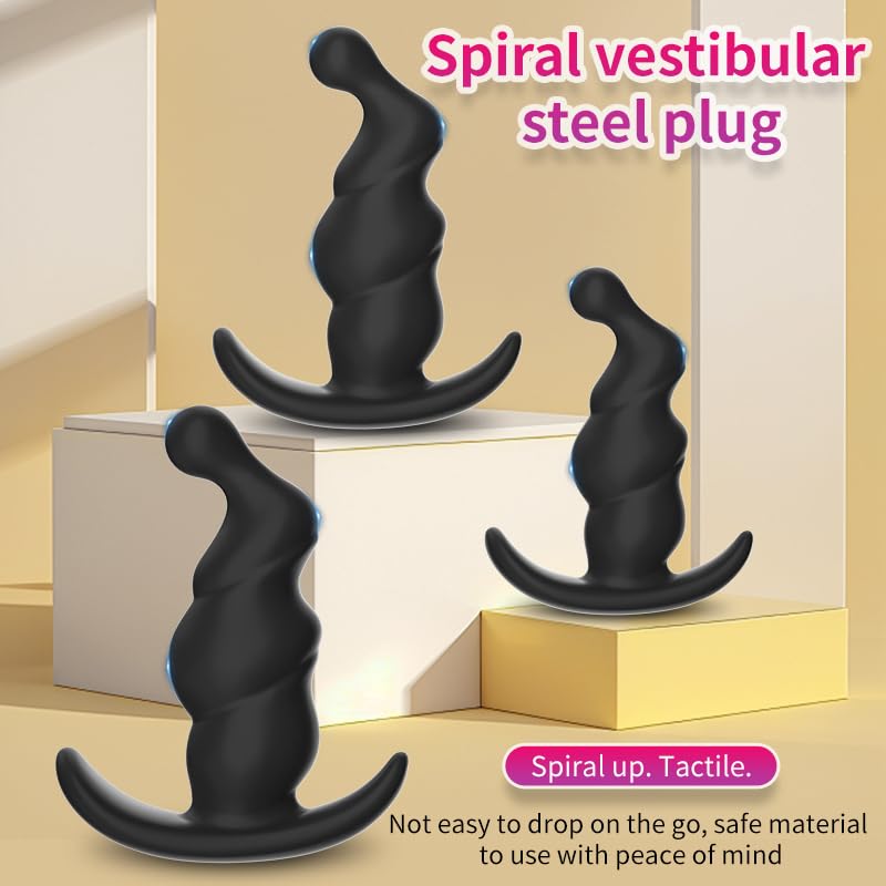 3PCS Silicone Anal Training Kit - Soft Butt Plugs for Beginners & Advanced Users, Adult Sex Toys for Men, Women & Couples | Perfect for Solo Play, Couples Exploration & Anal Pleasure Enhancement