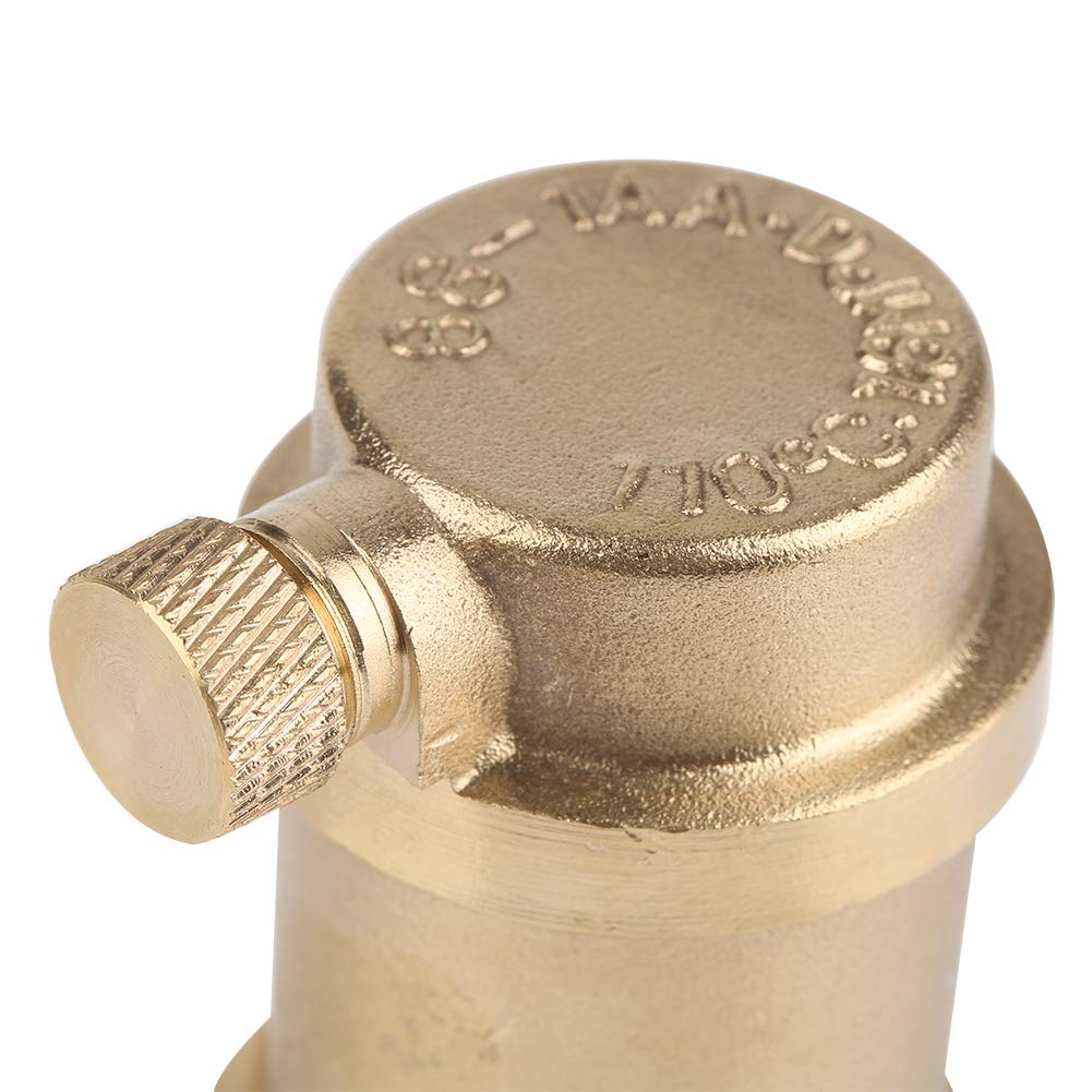 Brass Pressure Relief Valve - Reliable Sealing Air Release Vent for Solar Water Heaters | Perfect for Home Solar Systems & Water Heating Safety