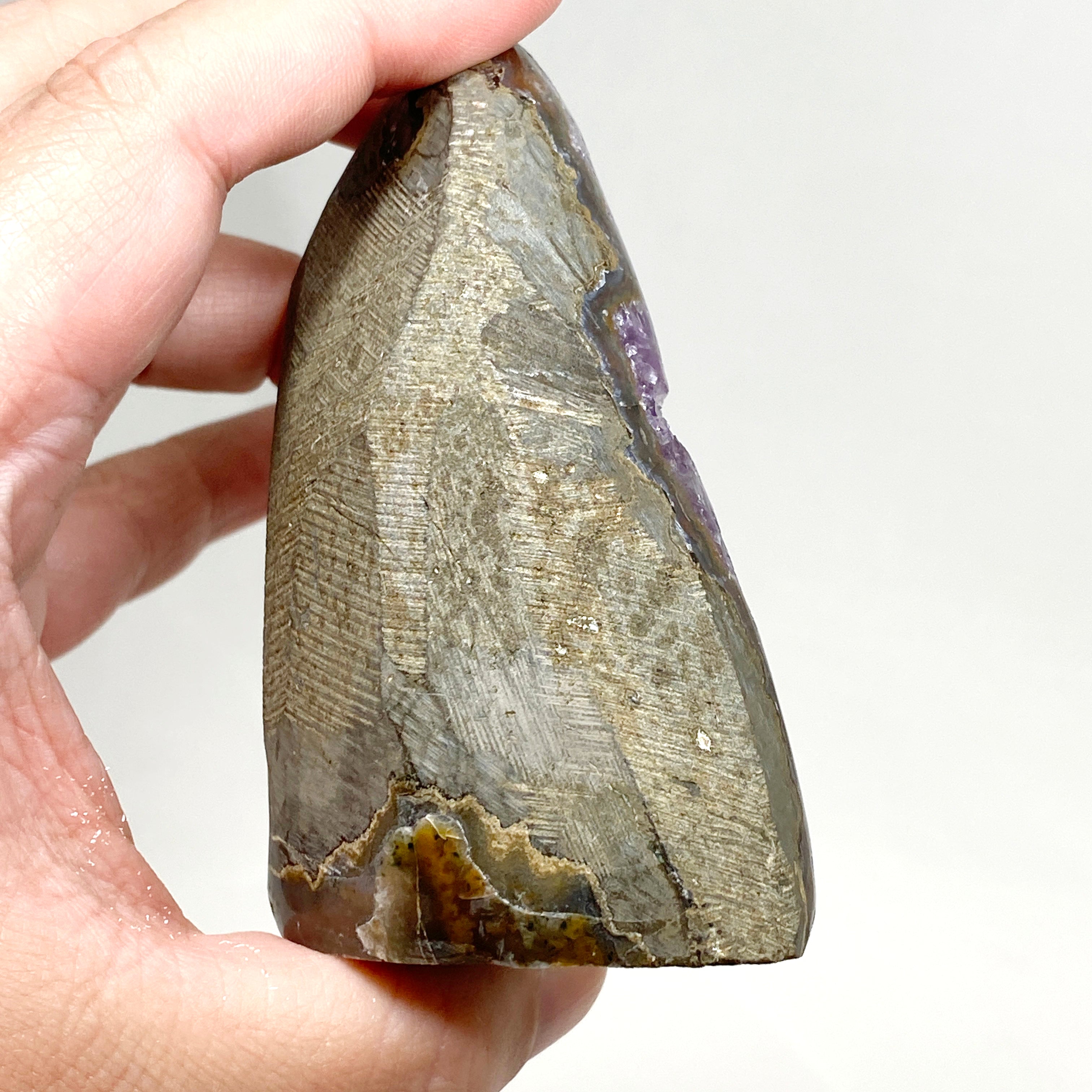 Natural Amethyst Geode Slice - Premium Quality Purple Crystal Cluster for Home Decor, Meditation & Healing | Perfect for Living Room, Office & Spiritual Space