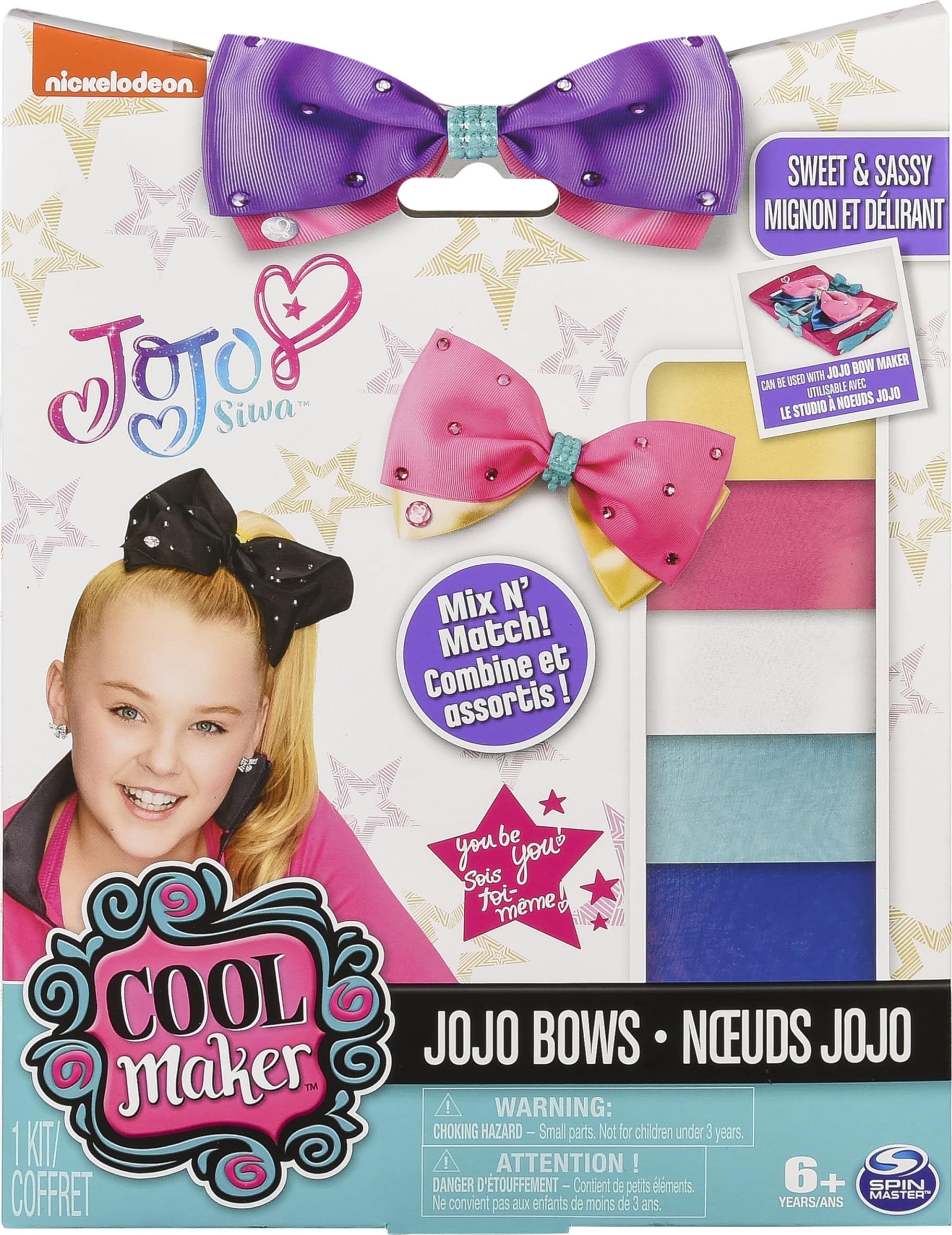 Spin Master Cool Maker JoJo Siwa Bows Accessory Pack for DIY Hair Accessories - Perfect for Kids Birthday Parties, Dress Up Play & Gift Giving