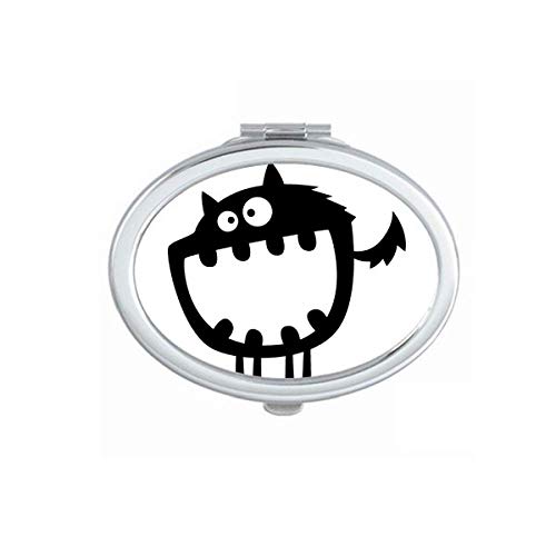 DIYthinker Portable Foldable Double-Sided Makeup Mirror - Universe & Alien Monster Design for Travel, Home Vanity, and Professional Makeup Artists