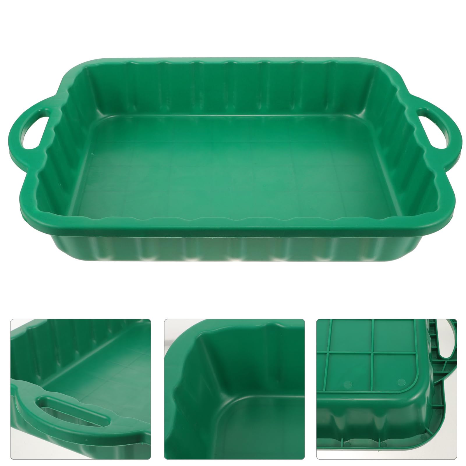 GLEAVI 5 Gallon Plastic Oil Drain Pan - Large Oil Change Tray for Vehicle Maintenance, Waste Oil Collector & Storage Pan - Perfect for DIY Car Oil Changes, Garage Use, and Auto Repair Shops