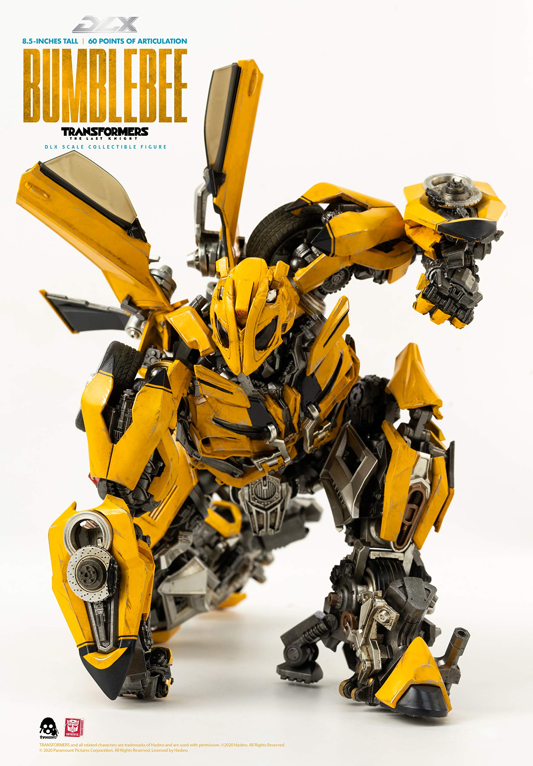 Transformers The Last Knight Bumblebee DLX Scale Collectible Action Figure - Premium Movie Replica for Display & Collectors