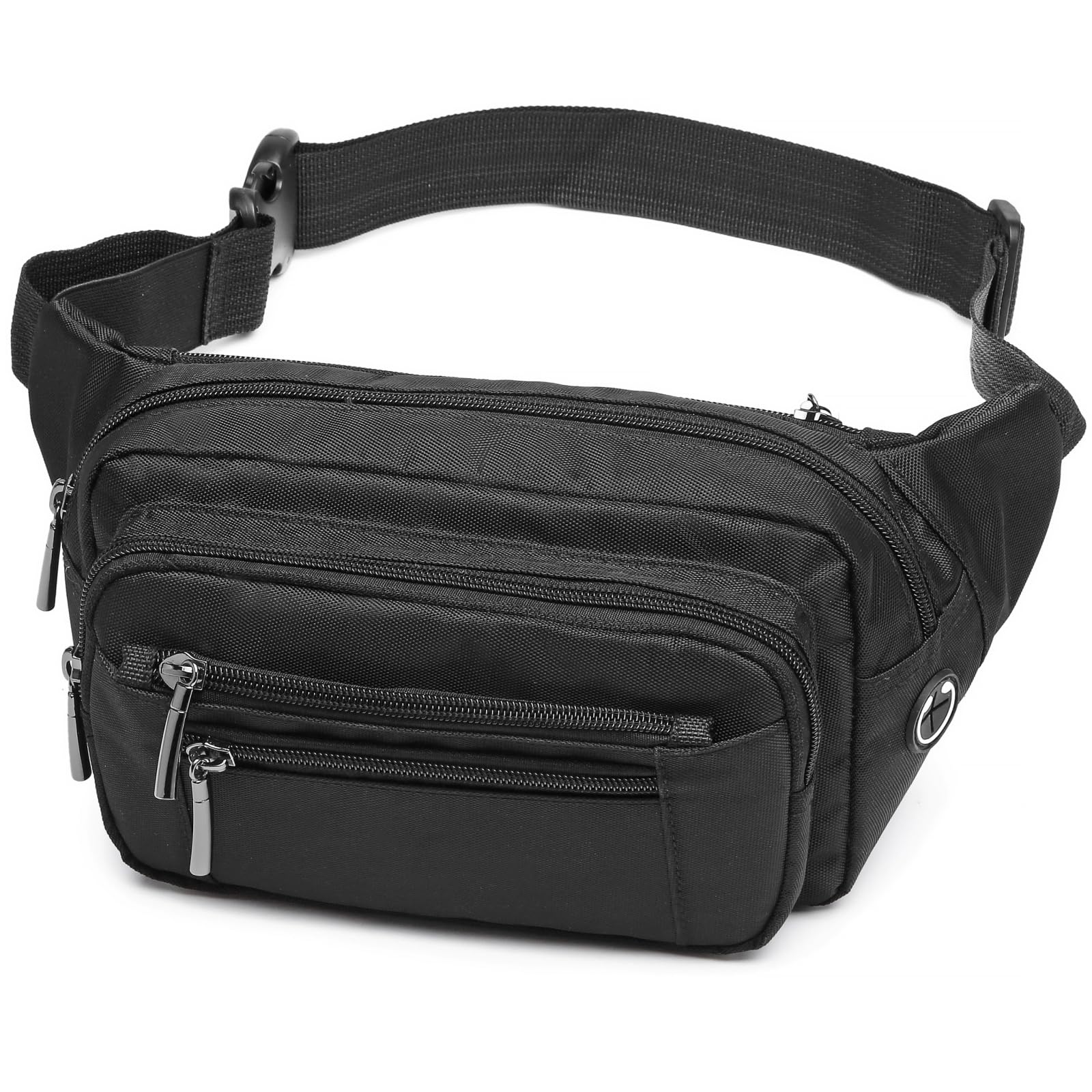 Packism Unisex Fanny Pack - Adjustable Waist Bag with 6 Zipper Pockets for Women & Men - Perfect for Travel, Running, Hiking & Outdoor Activities | Crossbody Bum Bag for Everyday Use, Cycling & Sports
