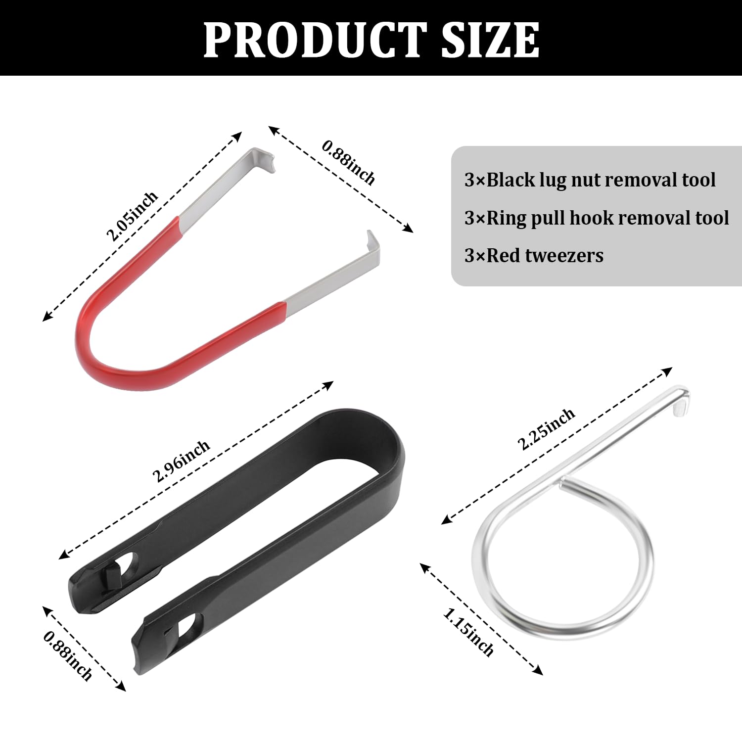 9PCS Universal Lug Nut Cover Removal Tool Kit for Car Truck SUV - Professional Hubcap Puller for Easy Wheel Repair & Maintenance