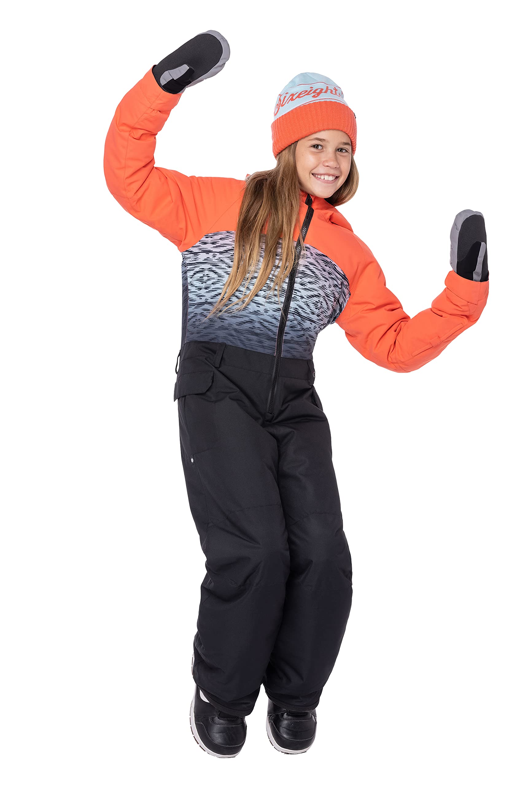686 Girls' Shine Insulated Snowsuit - Waterproof Winter One-Piece with Helmet-Compatible Hood & Boot Gaiters - Cold Weather Gear for Skiing, Snowboarding & Outdoor Play